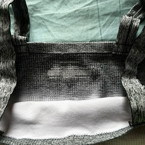 Gray and Neon Yellow Crop Top - Picture 2 of 2